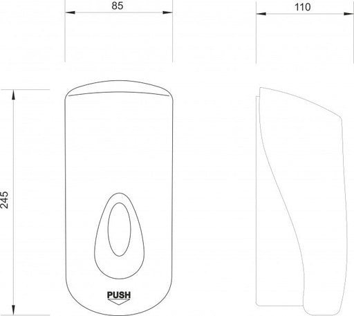 Dozer sapuna PROCLEAN ABS 1000ml beli sjaj (PC-03-31000W) Dozeri tečnog sapuna Proclean PC-03-31000W Madras doo Beograd