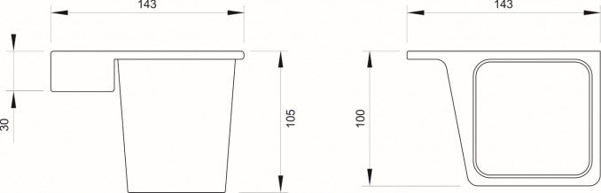 Držač čaše CONCEPT LINEA DARK (C-03-101B) Držači četkica za zube - čaše Concept C-03-101B Madras doo Beograd