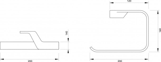 Držač malog peškira CONCEPT LINEA DARK (C-03-102B) Držači peškira Concept C-03-102B Madras doo Beograd