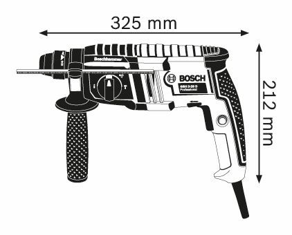 Elektro-pneumatski čekić Bosch GBH 2-20 D, SDS-plus (061125A400) SDS Plus bušilica štemarica BOSCH BOSCH-061125A400 Madras doo Beograd