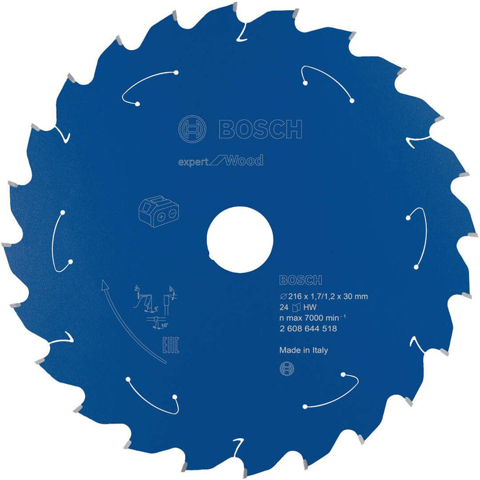 Expert for Wood list kružne testere za akumulatorske testere 216x1,7x30 T24 List kružne testere BOSCH Madras doo Beograd