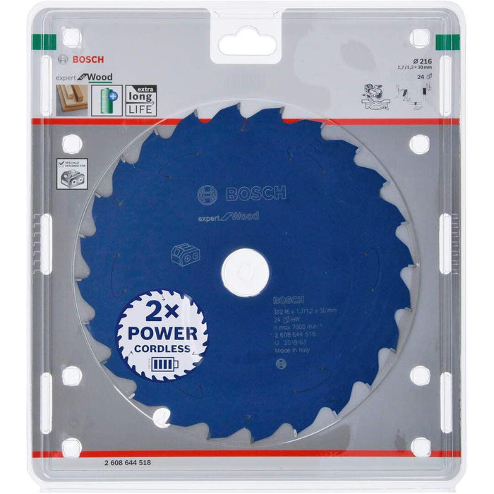 Expert for Wood list kružne testere za akumulatorske testere 216x1,7x30 T24 List kružne testere BOSCH BOSCH-2608644518 Madras doo Beograd