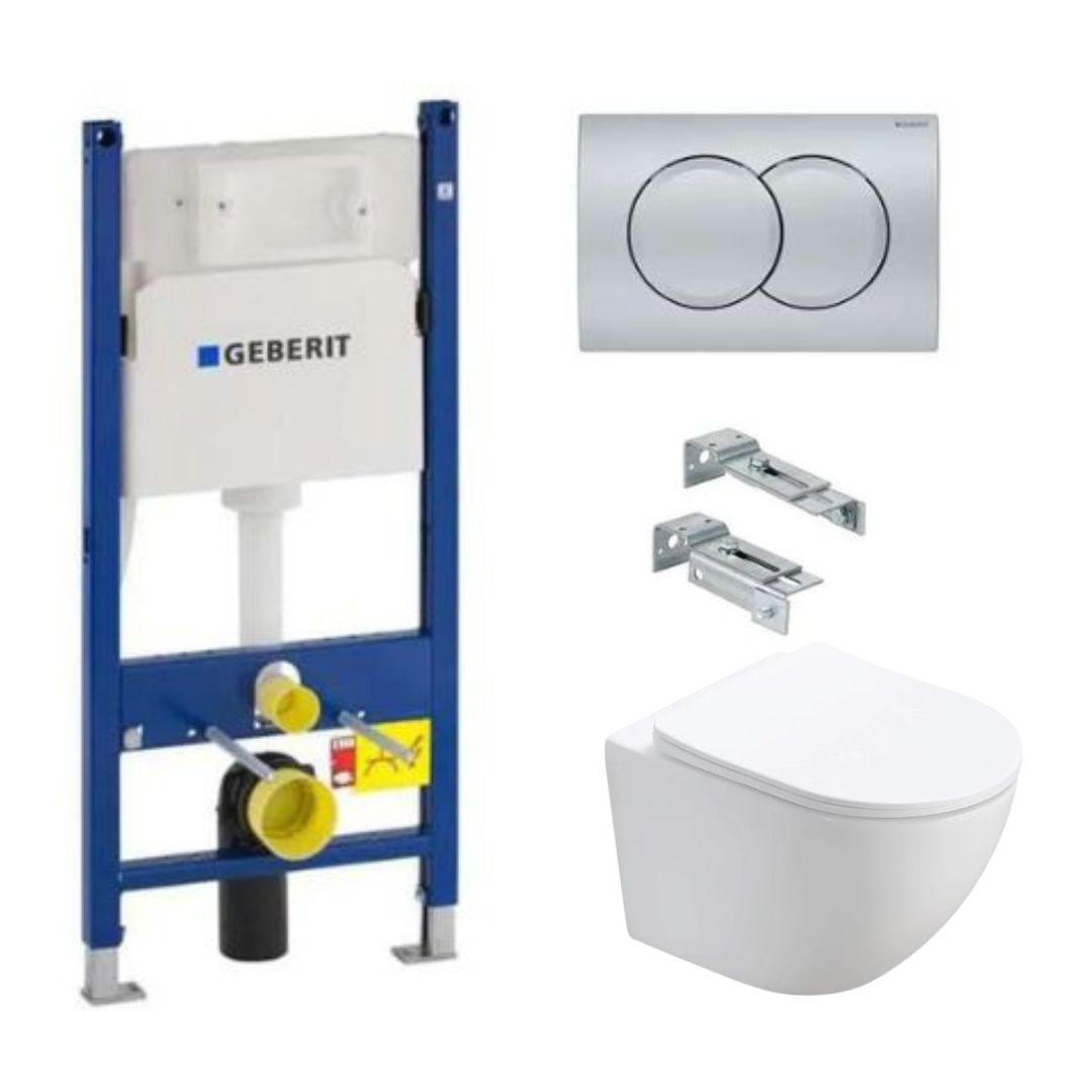 Geberit Duofix Delta Basic set 3u1 + Perla WC Šolja sa WC daskom WC setovi ( Ugradni vodokotlići + konzolne WC šolje) Geberit Madras doo Beograd