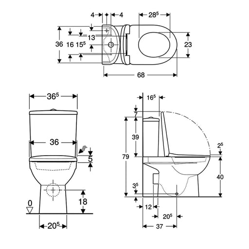 GEBERIT MONOBLOK SELNOVA 3U1 BALTIK (14208) Monoblokovi GEBERIT 14208 Madras doo Beograd