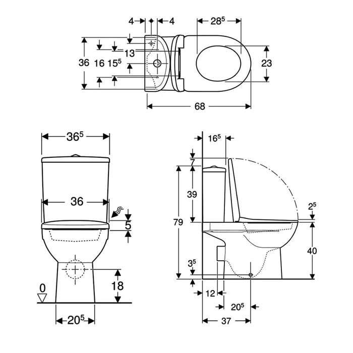 GEBERIT MONOBLOK SELNOVA 3U1 BALTIK (14208) Monoblokovi GEBERIT 14208 Madras doo Beograd