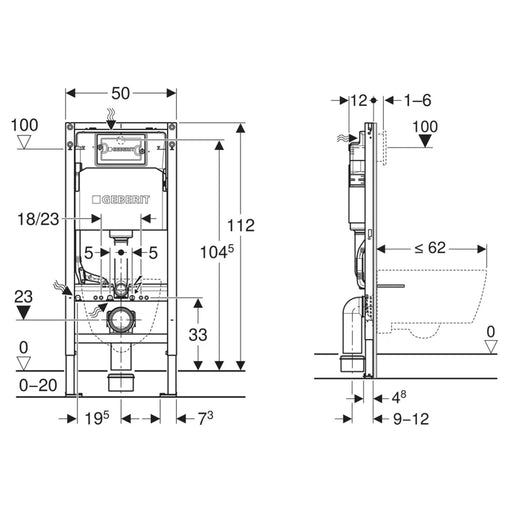 GEBERIT Ugradni vodokotlić DuofixBasic DELTA (111.153.00.3) Ugradni vodokotlići GEBERIT Madras doo Beograd