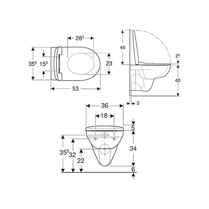 GEBERIT WC ŠOLJA KLASIČNA I WC DASKA (501.752.00.1) WC SOLJA Geberit 501.752.00.1 Madras doo Beograd