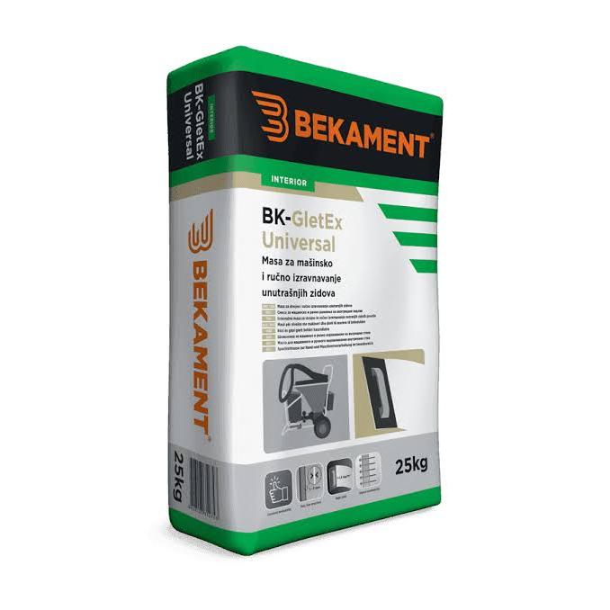 Glet masa unutrašnja BK-GletEx Univerzal 25kg Boje i lakovi Bekament Madras doo Beograd