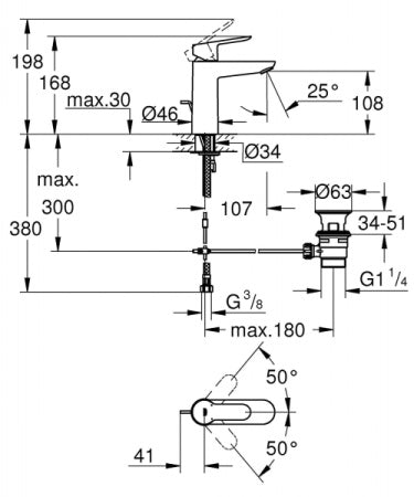 GROHE BAUDGE ZA LAVABO M 23758000 Baterije za lavabo Grohe Madras doo Beograd