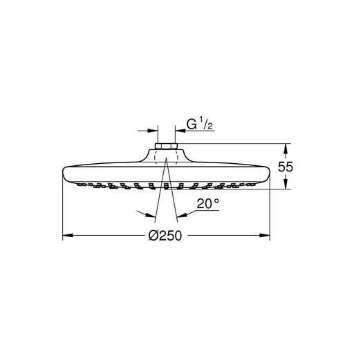 GROHE TUS RUZA 250 26666000 Tuš ruže Grohe 26666000 Madras doo Beograd