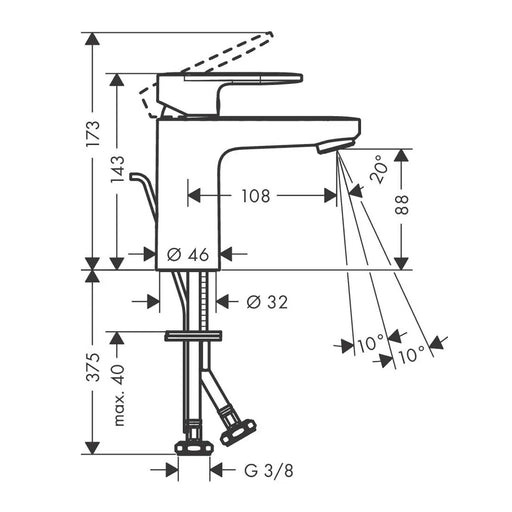 HANSGROHE VERNIS BLEND 100 SLAVINA SA PODSKLOPOM 71551000 Baterije za lavabo Hansgrohe Madras doo Beograd