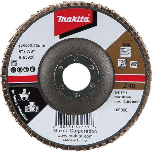 Industrial Flap Disc For Heavy duty 125x22,23 Z40 Makita B-53920 Pribor MAKITA Madras doo Beograd