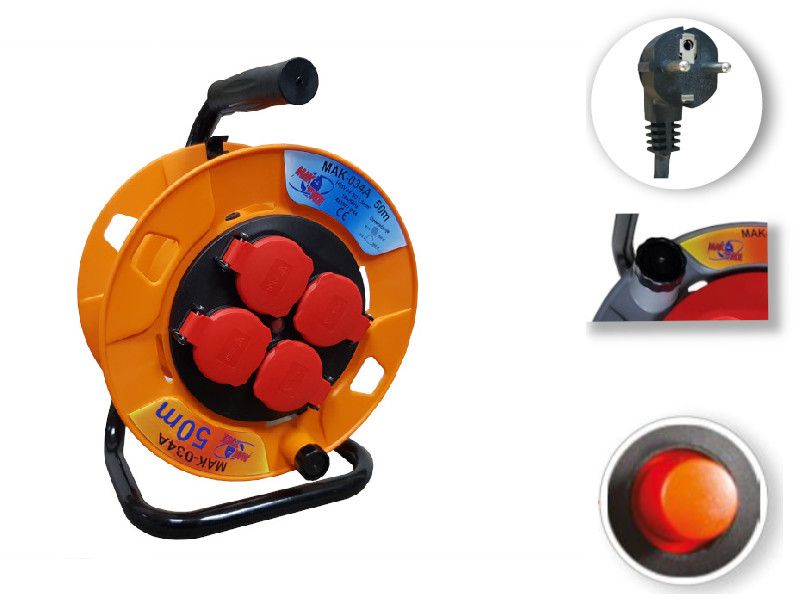 KABLOVSKA MOTALICA MAK-034A H05RR-F 3G1.5 50met 4x250V~ PVC Motalica MakTrade Madras doo Beograd