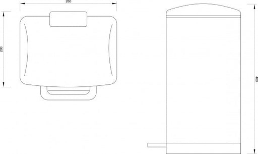 Kanta za otpatke CONCEPT 12L - saten CK (C-07-012-CK) Kante za otpatke Concept C-07-012-CK Madras doo Beograd