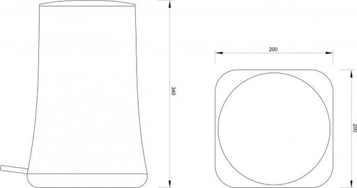 Kanta za otpatke CONCEPT 5L plastična sa soft close poklopcem - crna (C-07-005-CB) Kante za otpatke Concept C-07-005-CB Madras doo Beograd