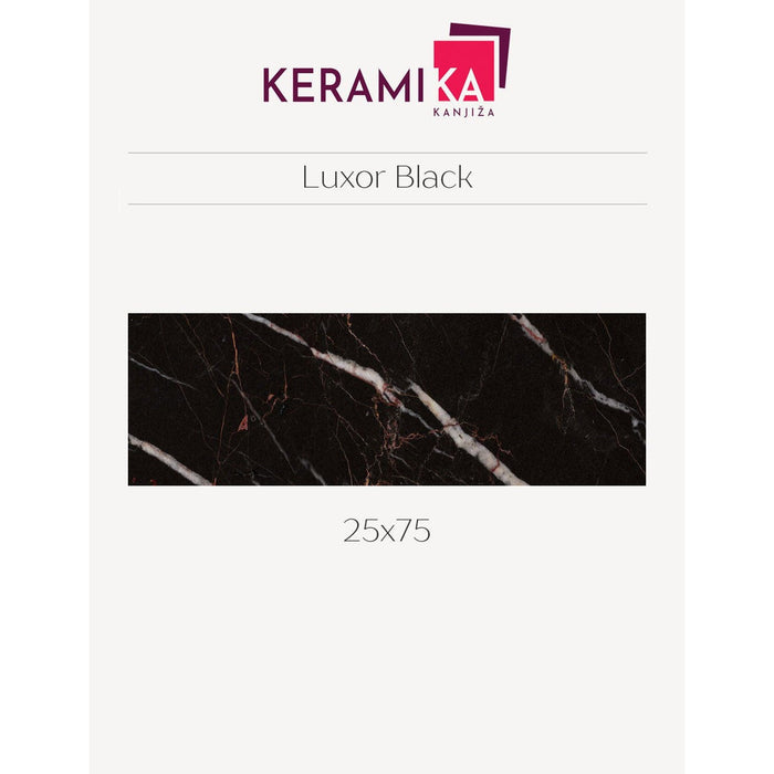 KERAMIKA KANJIŽA LUXOR BLACK 25X75 Zidne pločice Keramika Kanjiža KKA002 Madras doo Beograd