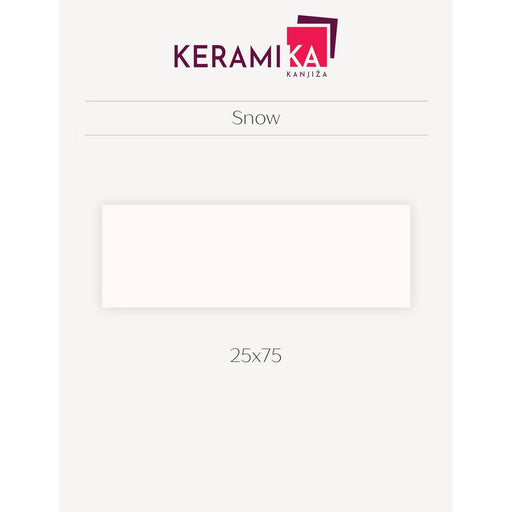 Keramika Kanjiža SNOW 25X75 Zidne pločice Keramika Kanjiža KKA005 Madras doo Beograd