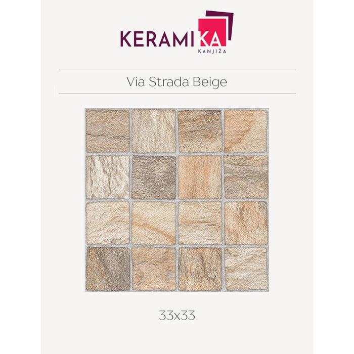 Keramika Kanjiža VIA STRADA BEIGE 33X33 Podne/Zidne pločice Keramika Kanjiža KKA097 Madras doo Beograd