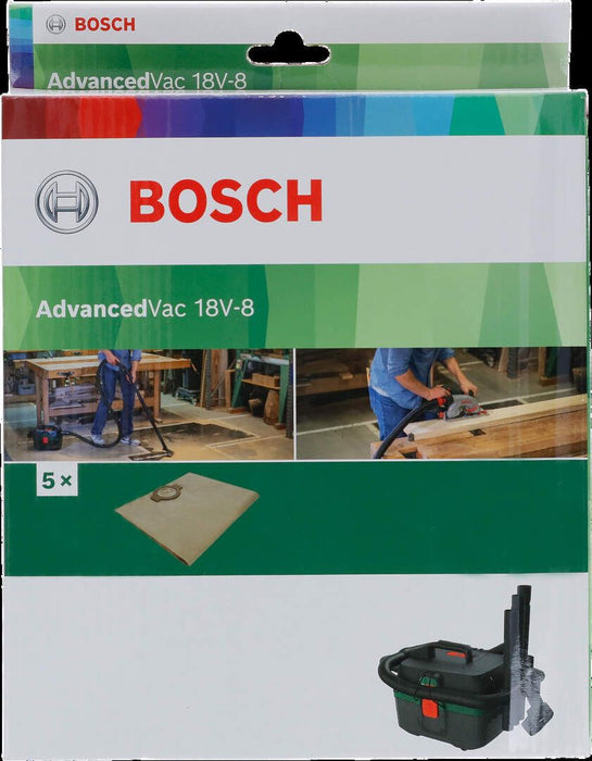 Kesa za prašinu za usisivač Bosch AdvancedVac 18V-8 - pakovanje od 5 komada (2609256F68) Kesa za prašinu BOSCH BOSCH-2609256F68 Madras doo Beograd