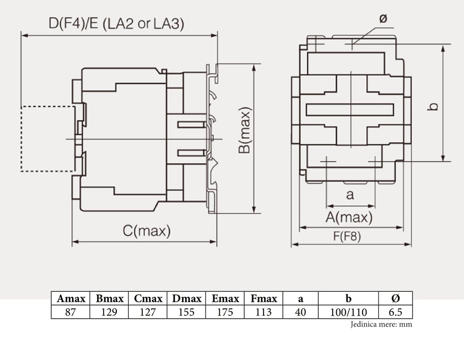 KONTAKTOR B 80 LC1-D8011 Rasveta MakTrade Madras doo Beograd