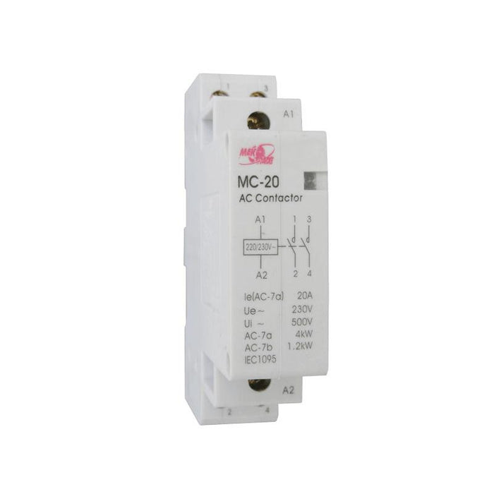 KONTAKTOR MODULARNA 20A MC-20 2P (MONOFAZNA) Elektromaterijal MakTrade Madras doo Beograd