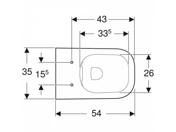 Konzolna šolja GEBERIT SELNOVA SQUARE rimfree (GB501.546.01.1) Konzolne wc šolje Geberit GB501.546.01.1 Madras doo Beograd