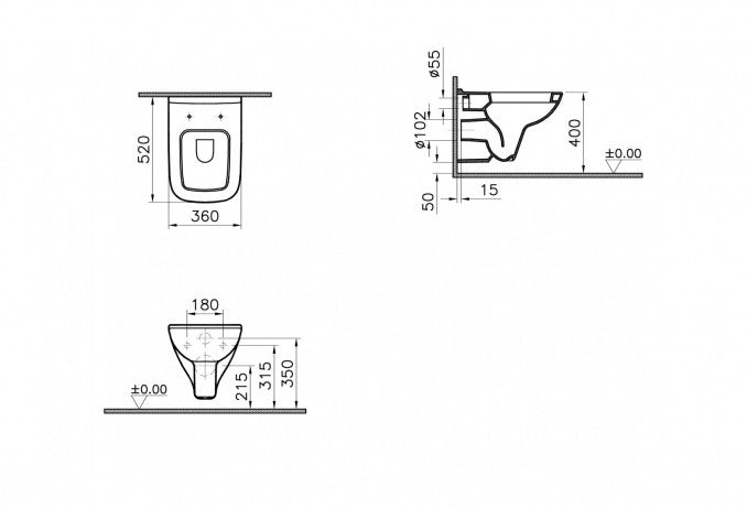 Konzolna šolja VITRA S20 (5507L003-0101) Konzolne wc šolje Vitra 5507L003-0101 Madras doo Beograd