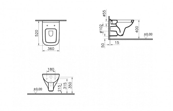 Konzolna šolja VITRA S20 + wc daska VITRA S20 soft close (5507L003-0101/09) Konzolne wc šolje Vitra 5507L003-0101/09 Madras doo Beograd