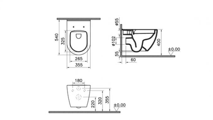 Konzolna wc šolja VITRA Mia Round SmoothFlush (7510B003-0075) Konzolne wc šolje Vitra 7510B003-0075 Madras doo Beograd