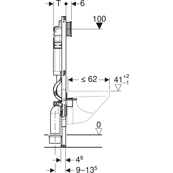 KONZOLNI VODOKOTLIĆ SIGMA SPOLJNI 111.921.00.5 GEBERIT WC setovi ( Ugradni vodokotlići + konzolne WC šolje) Geberit Madras doo Beograd