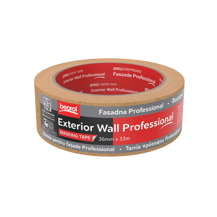 Krep traka Facade Professional 36mm x 33m, 90ᵒC (PROK3633) Krep traka BEOROL PROK3633 Madras doo Beograd