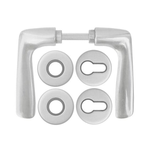 Kvaka EVA za drvena vrata ROZETNA CILINDAR, srebrna BANE (1600.64.218) alat Madras doo Beograd Madras doo Beograd