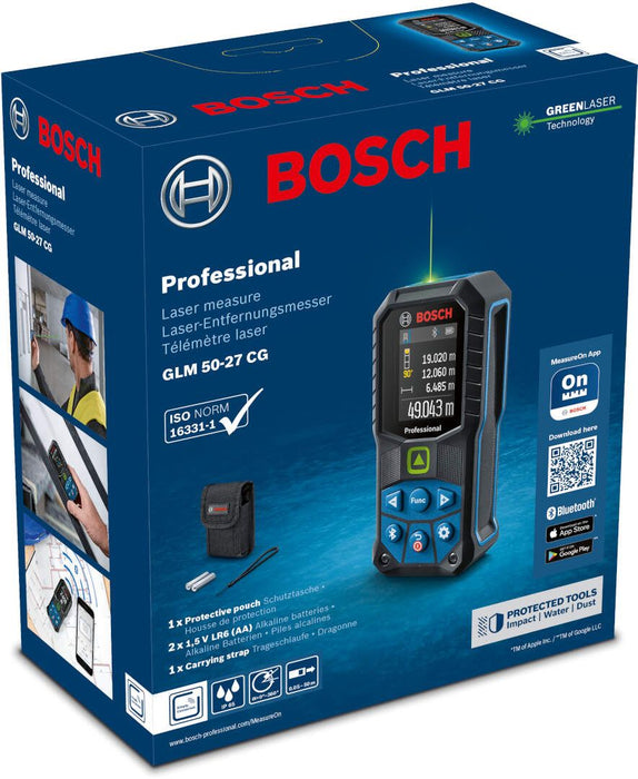 Laserski daljinomer Bosch GLM 50-27 CG sa zelenom tačkom i funkcijom Bluetooth (0601072U00) Laserski daljinomer BOSCH BOSCH-0601072U00 Madras doo Beograd