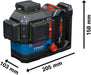 Laserski nivelator zelenog zraka Bosch GLL 18V-120-33 CG 3x360° 120m domet u L-Boxx koferu (0601065101) Laserski nivelator BOSCH Madras doo Beograd
