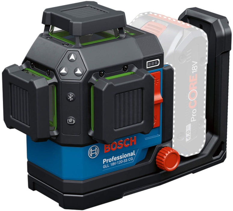 Laserski nivelator zelenog zraka Bosch GLL 18V-120-33 CG 3x360° 120m domet u L-Boxx koferu (0601065101) Laserski nivelator BOSCH Madras doo Beograd