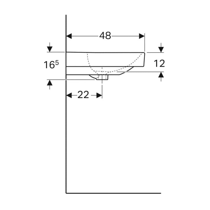 LAVABO 120X48 GEBERIT SMYLE SQUARE 500.253.01.1 Lavaboi Geberit Madras doo Beograd