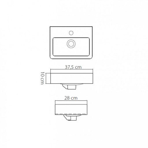 LAVABO 37x28 MINI 1400 U Lavaboi TURKUAZ Madras doo Beograd