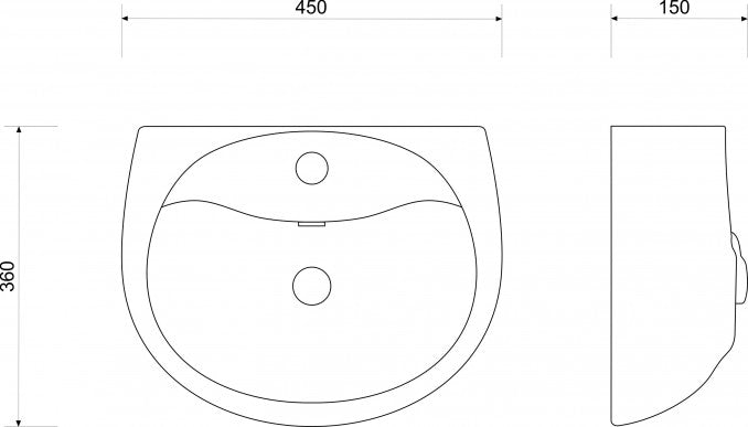 Lavabo ECO 450 (ECO010) Lavaboi ECO ECO010 Madras doo Beograd