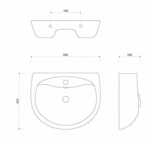 Lavabo ECO 500 (ECO011) Lavaboi ECO ECO011 Madras doo Beograd