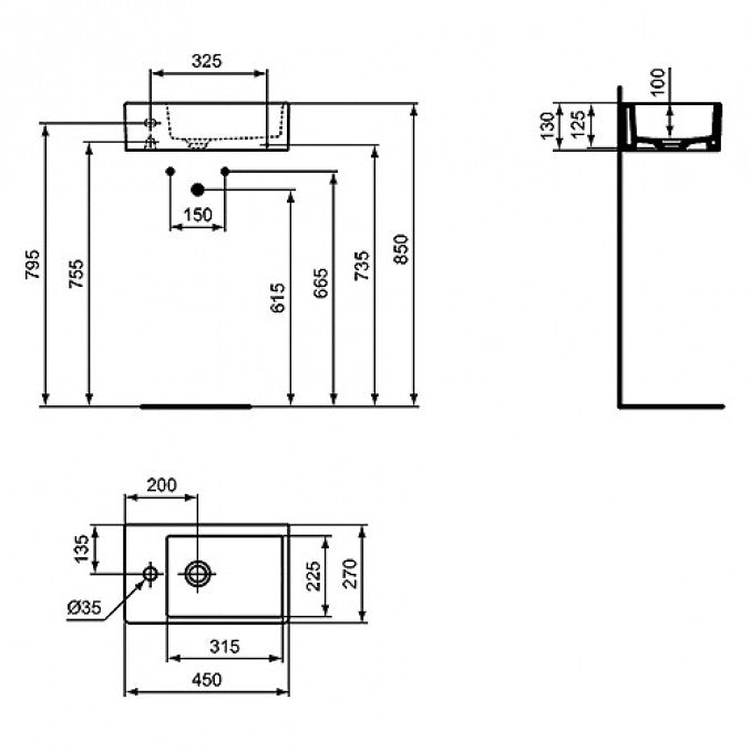 Lavabo IDEAL STANDARD STRADA 45x27 (K081701) Sanitarija Ideal standard K081701 Madras doo Beograd