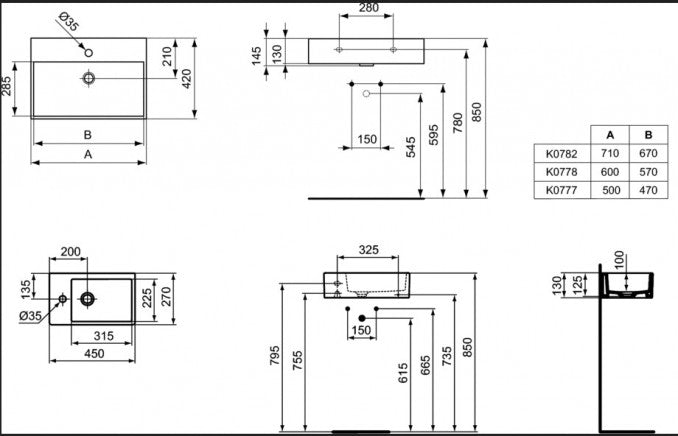 Lavabo IDEAL STANDARD STRADA 50x42 (K077701) Lavaboi Ideal standard K077701 Madras doo Beograd