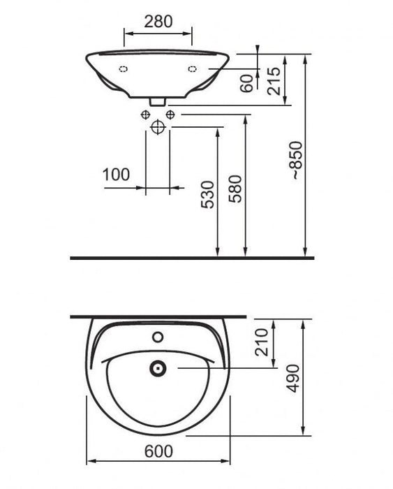 Lavabo JIKA PRO 60cm (07910) Lavaboi Jika 07910 Madras doo Beograd