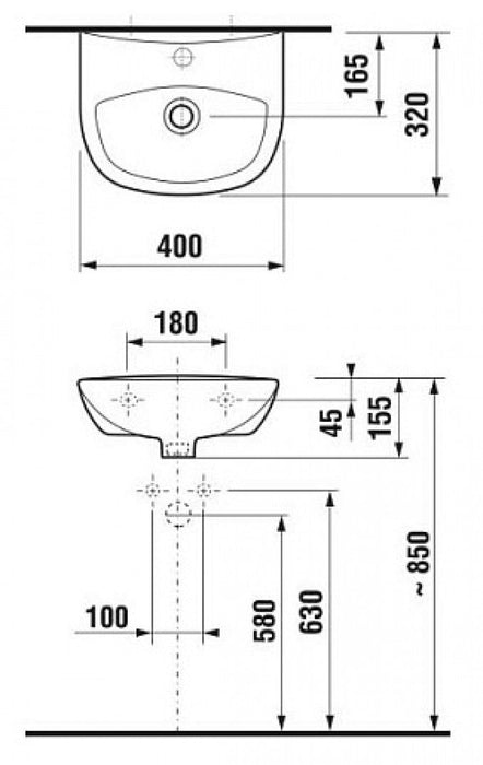 Lavabo JIKA ZETA 40cm (8153930001041) Lavaboi Jika 8153930001041 Madras doo Beograd