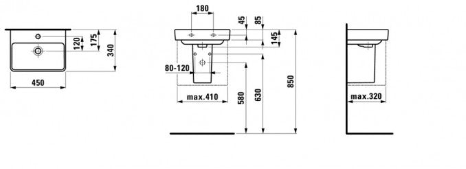 Lavabo Laufen PRO S 45x34 (LA8159610001041) Lavaboi Laufen LA8159610001041 Madras doo Beograd