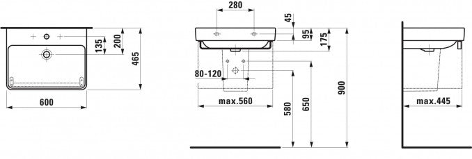 Lavabo LAUFEN PRO S 60x46,5 (LA8109630001041) Lavaboi Laufen LA8109630001041 Madras doo Beograd