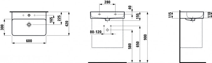 Lavabo Laufen VAL 60x42 (LA8102830001041) Lavaboi Laufen LA8102830001041 Madras doo Beograd