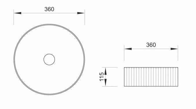 Lavabo nadgradni MINOTTI 360x360x120 (7039) Lavaboi Minotti 7039 Madras doo Beograd