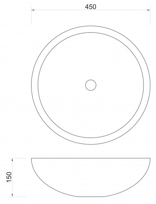 Lavabo nadgradni MINOTTI DIYA fi450x150 mermerni (SCWP9) Lavaboi Minotti SCWP9 Madras doo Beograd