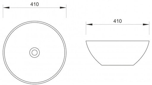 Lavabo nadgradni MINOTTI fi410x160 silver (7009S) Lavaboi Minotti 7009S Madras doo Beograd