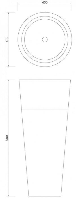 Lavabo nadgradni MINOTTI SANAYA fi400mmx900 mermerni (SCW17) Lavaboi Minotti SCW17 Madras doo Beograd